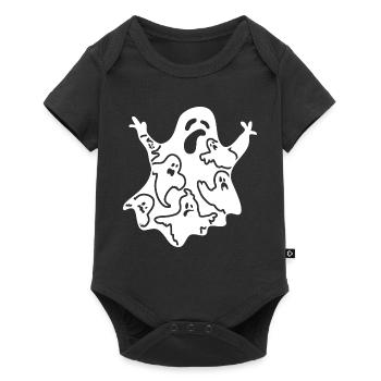 Journée drôle d’Halloween - Fantôme drôle d’Halloween - Body à manches courtes Premium Bébé - noir - Devant