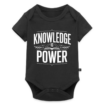 LA CONNAISSANCE, C’EST LE POUVOIR - Body à manches courtes Premium Bébé - noir - Devant