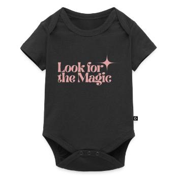 Look for the Magic Retro Pink Positive Vibes - Baby Premium short-sleeve bodysuit - black - Front