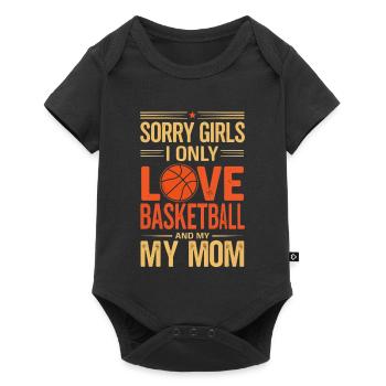 Basketball love and mom - Baby Premium short-sleeve bodysuit - black - Front
