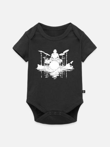 Schlagzeuger Skizze - Baby Premium Kurzarmbody - Schwarz