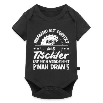Tischler Nah An Perfekt - Baby Premium Kurzarmbody - Schwarz - Vorne