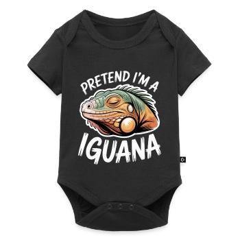 Leguane Sprüche Leguane Lustiges Leguane Geschenk  - Baby Premium Kurzarmbody - Schwarz - Vorne