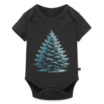 Snow Fir In Winter Winter Tree Winter - Baby Premium short-sleeve bodysuit - black - Front