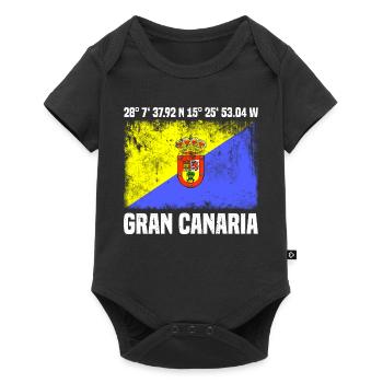 Inseltrip Gran Canaria - Baby Premium Kurzarmbody - Schwarz - Vorne