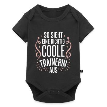 So sieht eine coole Trainerin aus - Baby Premium Kurzarmbody - Schwarz - Vorne