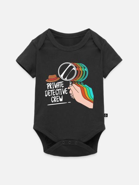 Detektiv - Baby Premium Kurzarmbody - Schwarz