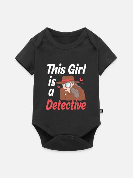 Detektiv - Baby Premium Kurzarmbody - Schwarz