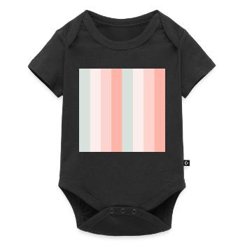 Palette de rayures verticales pastel - Body à manches courtes Premium Bébé - noir - Devant
