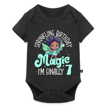Black Girl 7th Birthday Spell, I'm Finally 7 - Baby Premium short-sleeve bodysuit - black - Front