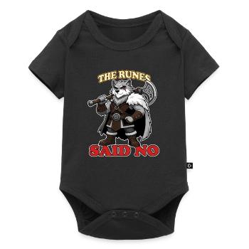 Les runes disaient pas de mascotte viking loup nordique drôle - Body à manches courtes Premium Bébé - noir - Devant