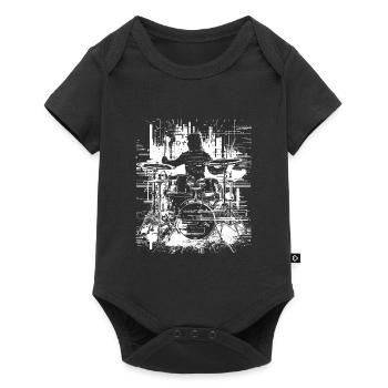 Drummer Graphics - Baby Premium short-sleeve bodysuit - black - Front