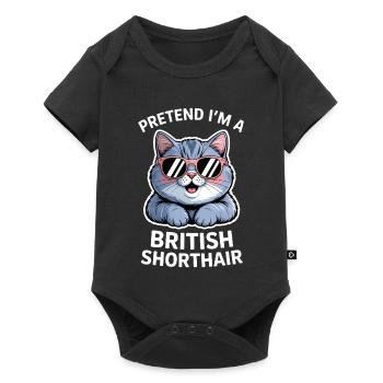 British Shorthair Sayings Funny Cat Gift - Baby Premium short-sleeve bodysuit - black - Front
