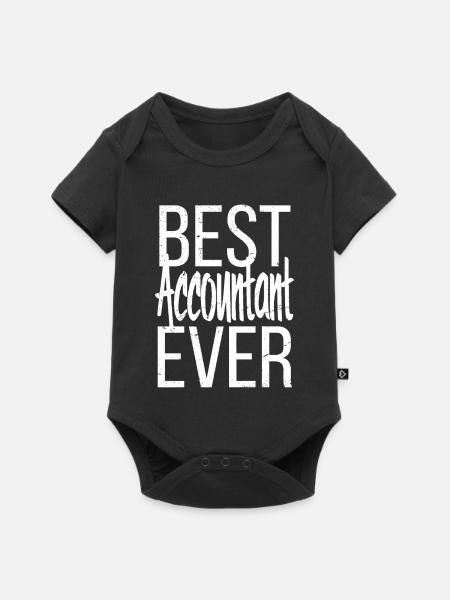 best accountant ever - Baby Premium Kurzarmbody - Schwarz