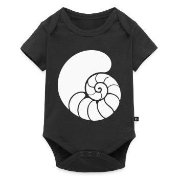 Sea Spiral Shell Drawing - Baby Premium short-sleeve bodysuit - black - Front