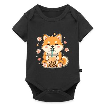 Shiba Inu Bulle Kawaii Doge mignon - Body à manches courtes Premium Bébé - noir - Devant