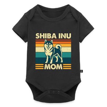 Shiba Inu Mom Kawaii Japanese Doge - Baby Premium short-sleeve bodysuit - black - Front