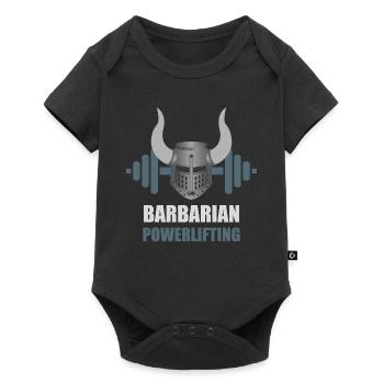 Barbarian Warrior Powerlifting Workout - Baby Premium short-sleeve bodysuit - black - Front