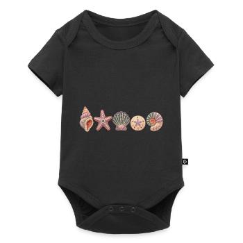 Clipart Coastal Cottagecore, cadeau pour les amateurs d’océan - Body à manches courtes Premium Bébé - noir - Devant