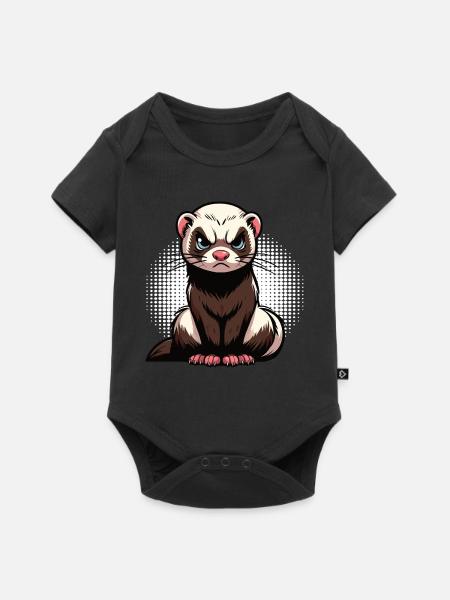 Frettchen Frettchenhalter Frettchenbesitzer - Baby Premium Kurzarmbody - Schwarz