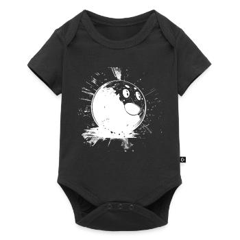 Bowlingkugel Cartoon - Baby Premium Kurzarmbody - Schwarz - Vorne