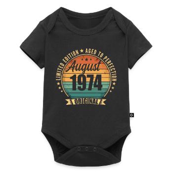 Vintage Août 1974 Anniversaire Édition Limitée  - Body à manches courtes Premium Bébé - noir - Devant