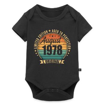 Vintage August 1978 Anniversary Limited Edition - Baby Premium short-sleeve bodysuit - black - Front