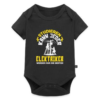 Elektriker Werden Nur Die Besten - Baby Premium Kurzarmbody - Schwarz - Vorne