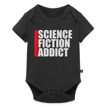 Science Fiction Addict Sci Fi Liebhaber Zitat Text - Baby Premium Kurzarmbody - Schwarz - Vorne