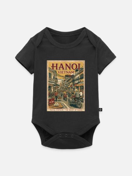 Hanoi Vietnam Sunset - Baby Premium Kurzarmbody - Schwarz