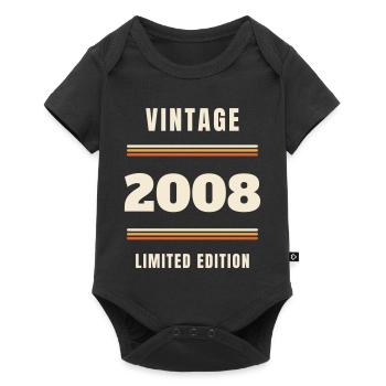 Vintage 2008 - Cadeau vintage pour le 18e anniversaire - Body à manches courtes Premium Bébé - noir - Devant