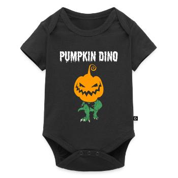 Dino Citrouille drôle d’Halloween - Body à manches courtes Premium Bébé - noir - Devant