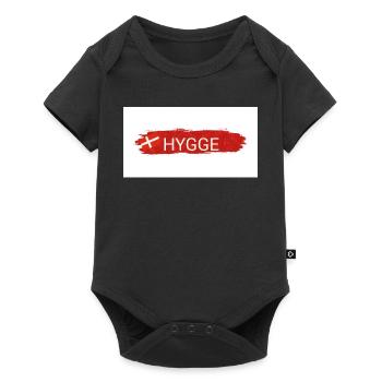 Hygge Rot – Dänische Gemütlichkeit - Baby Premium Kurzarmbody - Schwarz - Vorne