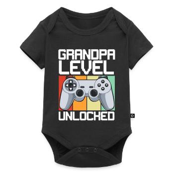 Grandpa Level Unlocked - Baby Premium short-sleeve bodysuit - black - Front