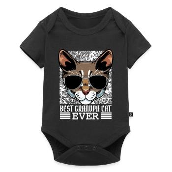 Meilleur Grand-père Chat de Tous les Temps - Body à manches courtes Premium Bébé - noir - Devant