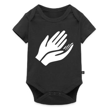 Open Hands Hand Gesture - Baby Premium short-sleeve bodysuit - black - Front