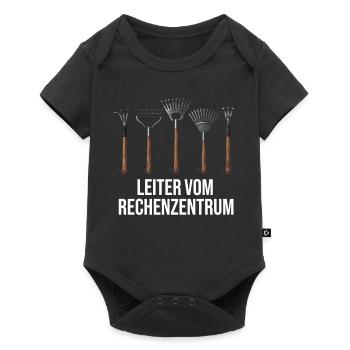 Leiter vom Rechenzentrum Gärtner Gärtnerin Garten - Baby Premium Kurzarmbody - Schwarz - Vorne