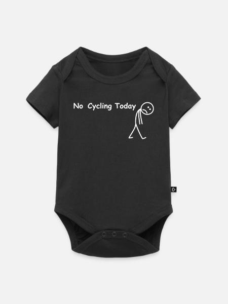 Heute kein Radfahren lustiger Radfahrer - Baby Premium Kurzarmbody - Schwarz