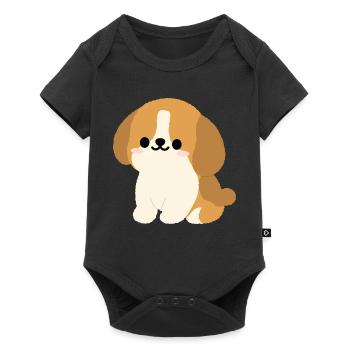 Charmant Épagneu - Body à manches courtes Premium Bébé - noir - Devant