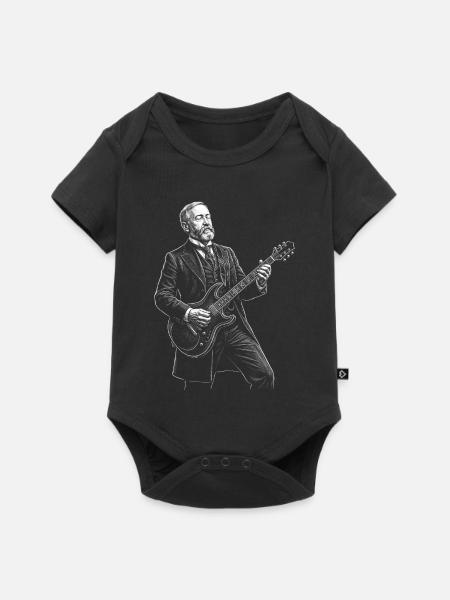 Benjamin Harrison Gitarre - Baby Premium Kurzarmbody - Schwarz