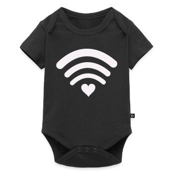 Conception Wi-Fi-Cœur-Wifi - Body à manches courtes Premium Bébé - noir - Devant