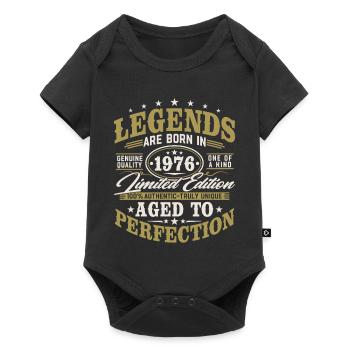 1976 Vintage Vintage Birthday Gift Retro - Baby Premium short-sleeve bodysuit - black - Front