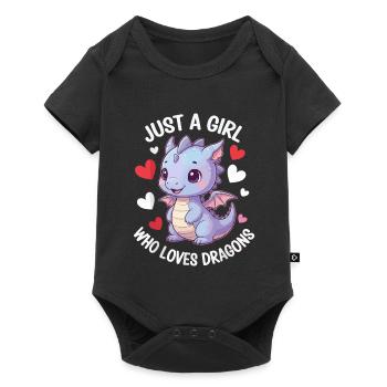 Just a Girl Who Loves Dragons - Baby Premium short-sleeve bodysuit - black - Front