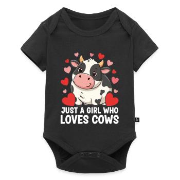 Cow Love Girls & Cows - Baby Premium short-sleeve bodysuit - black - Front