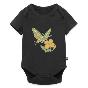Liner Hawkmoth & Evening Primrose - Baby Premium short-sleeve bodysuit - black - Front