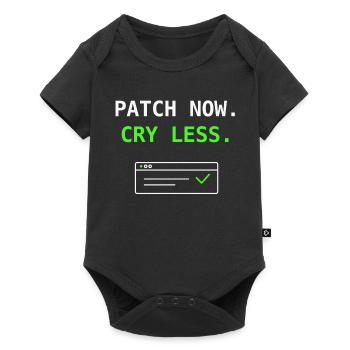 Patch Now Cry Less Mise à jour de sécurité informatique Chemise humoristique ! - Body à manches courtes Premium Bébé - noir - Devant