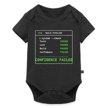 Cadeau IT DevOps du pipeline de construction System Check - Body à manches courtes Premium Bébé - noir - Devant