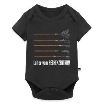 Rechenzentrum Design Gartengeräte Rechen Leiter - Baby Premium Kurzarmbody - Schwarz - Vorne