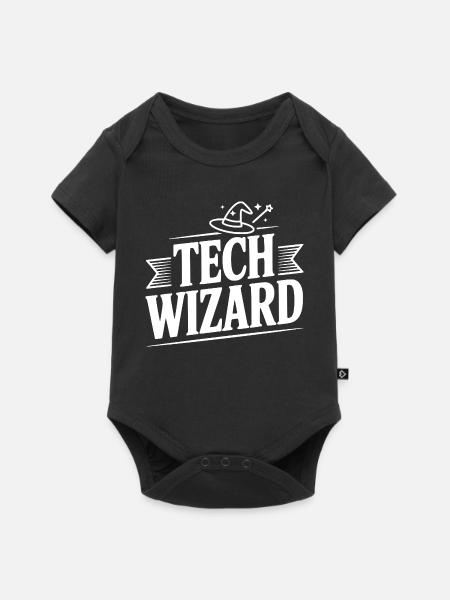 Tech Wizard - Baby Premium Kurzarmbody - Schwarz