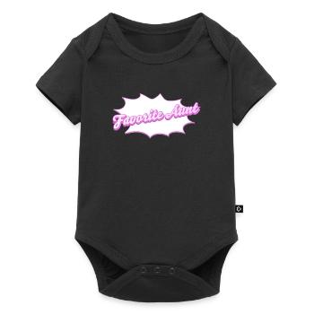 Lettrage préféré de tante pour votre tante préférée - Body à manches courtes Premium Bébé - noir - Devant